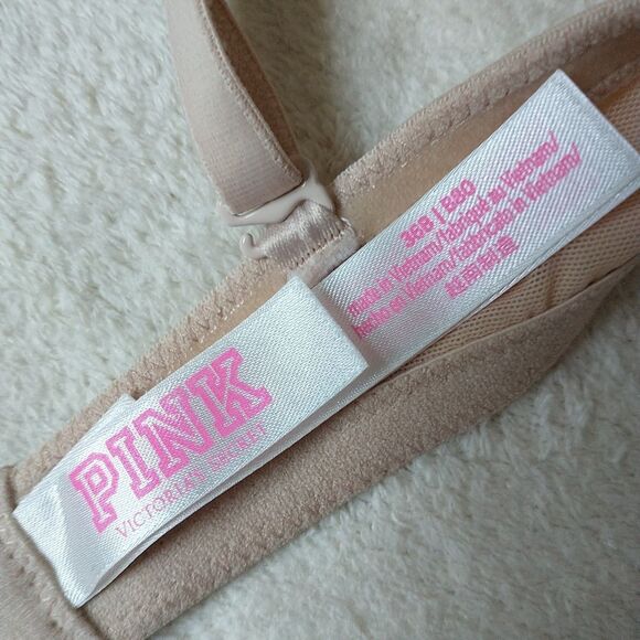 Victoria’s Secret PINK Wear Everywhere Multiway Push Up Bra 36B Beige Nude - Picture 7 of 10